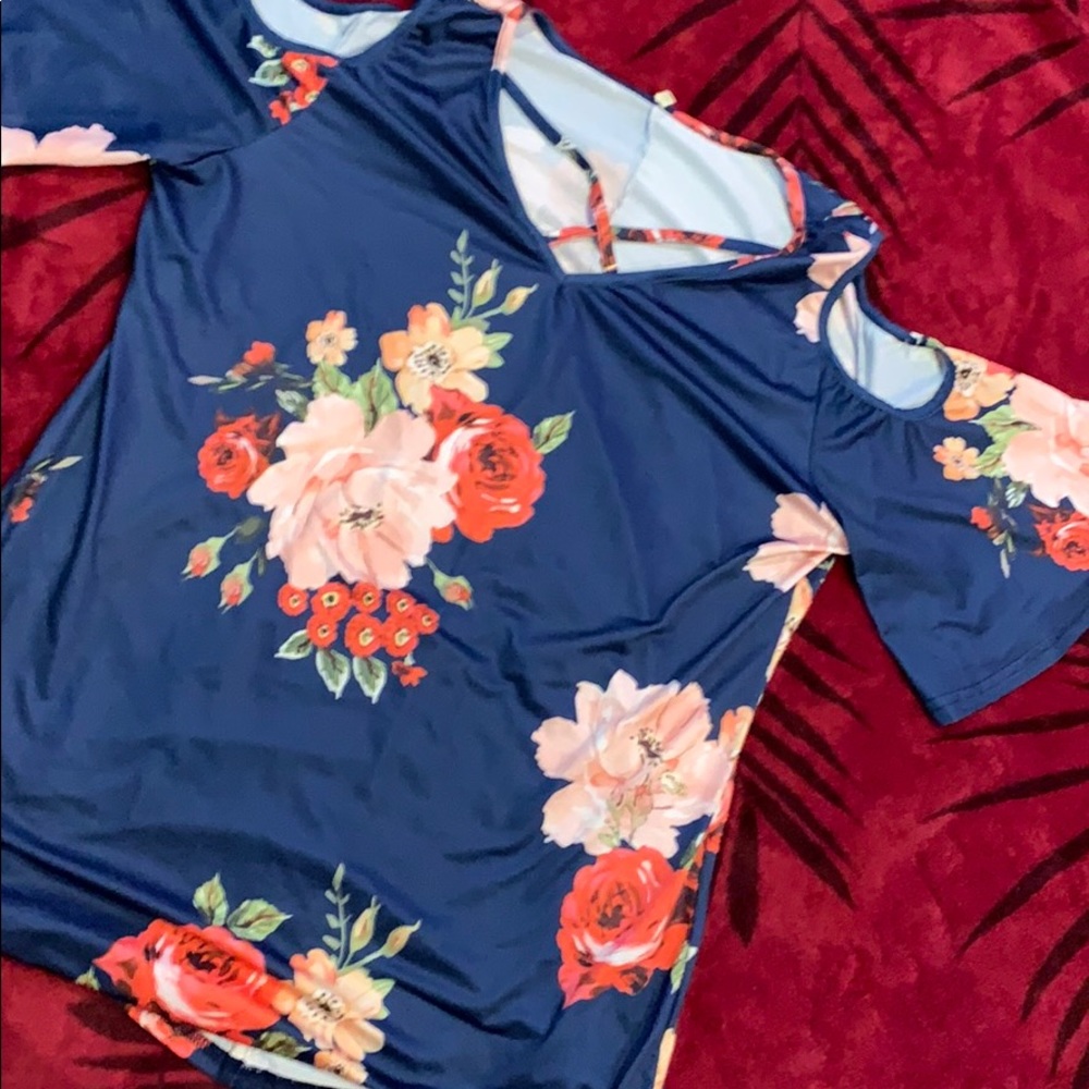 Navy floral